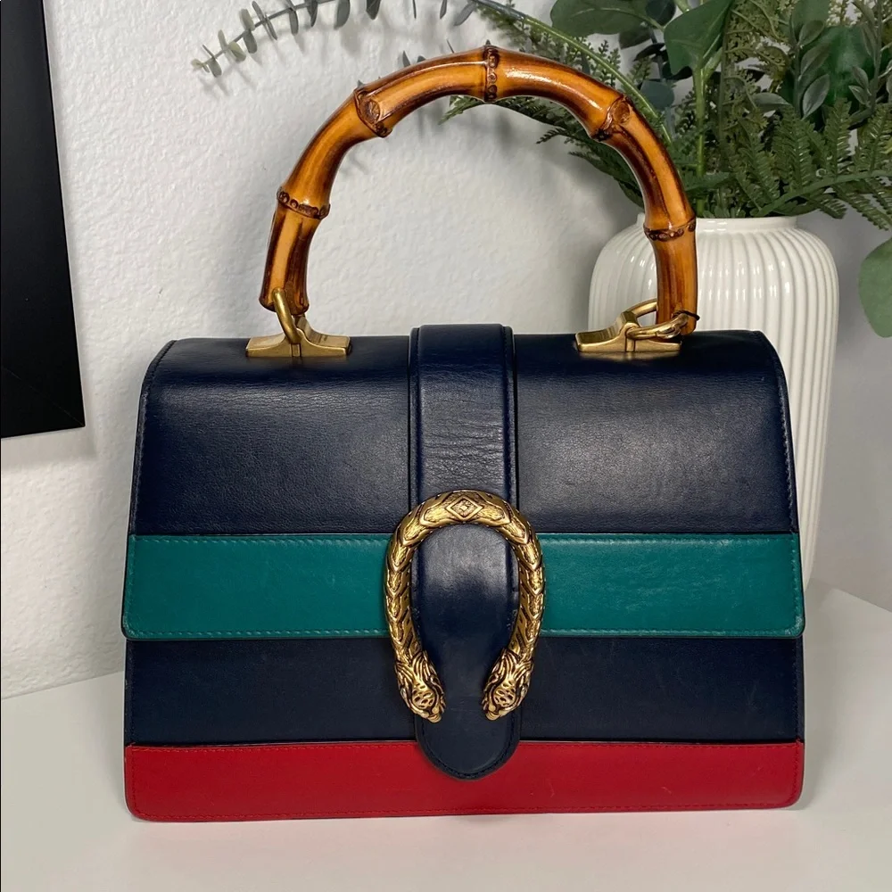 GUCCI Dionysus Bamboo Sylvie Web Top Handle Bag COA - Picture 5 of 17